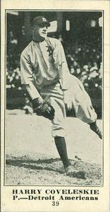 1916 Sporting News (M101-4) #39 Harry Coveleski Front