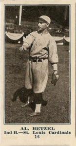 1916 Sporting News (M101-4) #16 Al Betzel Front