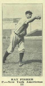 1916 Sporting News (M101-4) #58 Ray Fisher Front