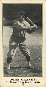 1916 Sporting News (M101-4) #71 Jack Graney Front