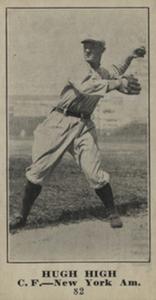 1916 Sporting News (M101-4) #82 Hugh High Front