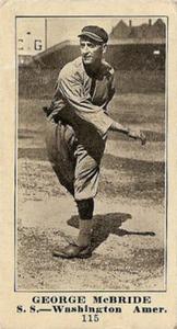 1916 Sporting News (M101-4) #115 George McBride Front