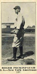 1916 Sporting News (M101-4) #137 Roger Peckinpaugh Front