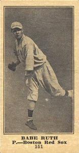 1916 Sporting News (M101-4) #151 Babe Ruth Front