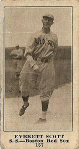 1916 Sporting News (M101-4) #157 Everett Scott Front