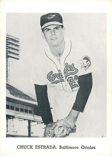 1962 Jay Publishing Baltimore Orioles 5x7 Photos #NNO Chuck Estrada Front