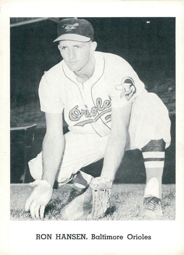 1962 Jay Publishing Baltimore Orioles 5x7 Photos #NNO Ron Hansen Front