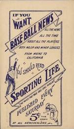 1910-11 Sporting Life M116 #NNO Tom Jones Back
