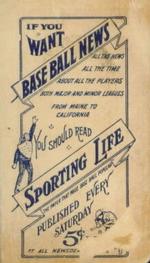 1910-11 Sporting Life M116 #NNO Irv Young Back