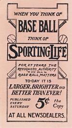 1910-11 Sporting Life M116 #NNO Frank Baker Back