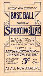 1910-11 Sporting Life M116 #NNO George Bell Back