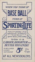 1910-11 Sporting Life M116 #NNO Fred Clarke Back