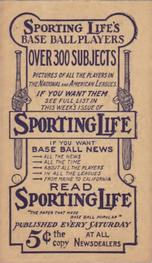 1910-11 Sporting Life M116 #NNO Jack Coombs Back