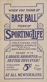 1910-11 Sporting Life M116 #NNO Hugh Duffy Back