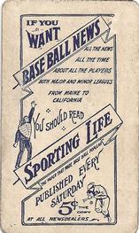 1910-11 Sporting Life M116 #NNO Clyde Engle Back