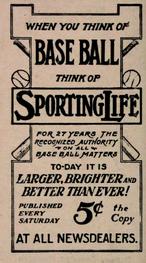 1910-11 Sporting Life M116 #NNO Miller Huggins Back