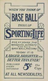 1910-11 Sporting Life M116 #NNO Connie Mack Back