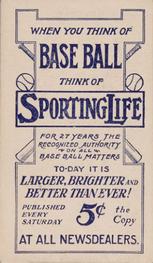 1910-11 Sporting Life M116 #NNO Eddie Plank Back