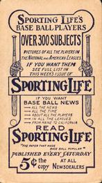 1910-11 Sporting Life M116 #NNO Tris Speaker Back
