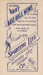 1910-11 Sporting Life M116 #NNO Joe Tinker Back