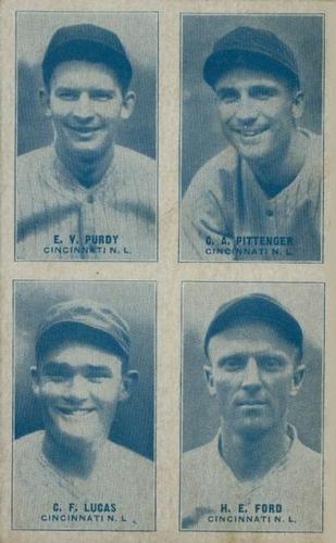 1929-30 Exhibits Four-in-One W463-1 #NNO Pid Purdy / Pinky Pittenger / Red Lucas / Hod Ford Front