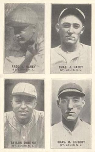 1929-30 Exhibits Four-in-One W463-1 #NNO Fred Haney / Chick Hafey / Taylor Douthit / Charlie Gelbert Front