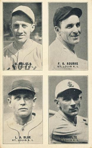 1929-30 Exhibits Four-in-One W463-1 #NNO Oscar Melillo / Frank O'Rourke / Lu Blue / Fred Schulte Front