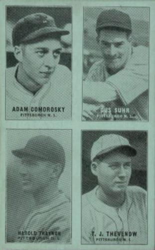 1931-32 Exhibits Four-in-One W463-2 #NNO Adam Comorosky / Gus Suhr / Harold Traynor / Thomas J. Thevenow Front
