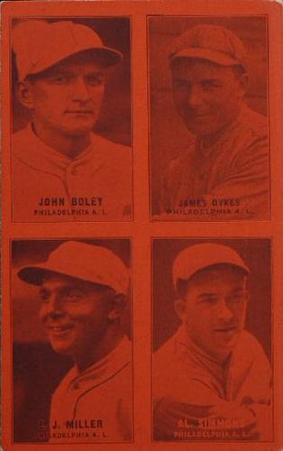 1931-32 Exhibits Four-in-One W463-2 #NNO John Boley / James Dykes / Bing. Miller / Al Simmons Front