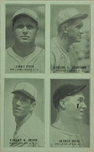 1931-32 Exhibits Four-in-One W463-2 #NNO Jimmie Foxx / Gordon S. Cochrane / Robert M. Grove / George Haas Front