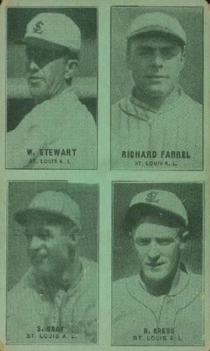 1931-32 Exhibits Four-in-One W463-2 #NNO Walter Stewart / Richard Ferrell / Sam Gray / Ralph Kress Front