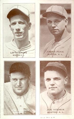 1938 Exhibits Four-in-One W463-8 #NNO Lefty Grove / Jimmy Foxx / Joe Cronin / Joe Vosmik Front