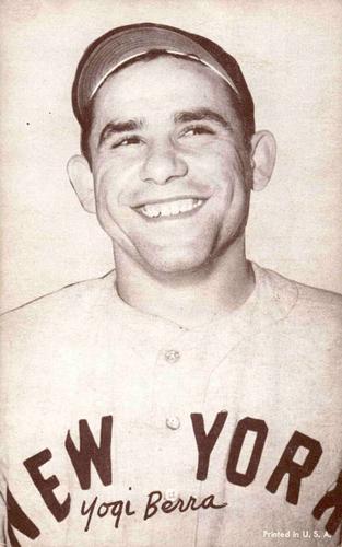 1947-66 Exhibits (W461) #NNO Yogi Berra Front
