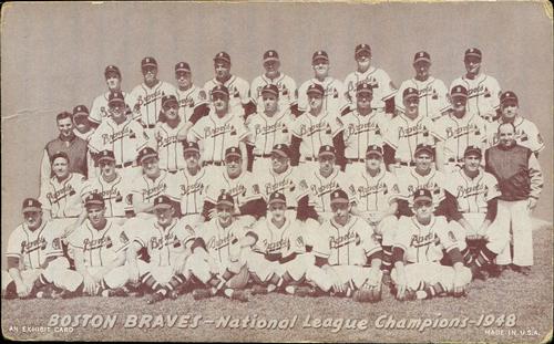1947-66 Exhibits (W461) #NNO Boston Braves - National League Champions - 1948 Front