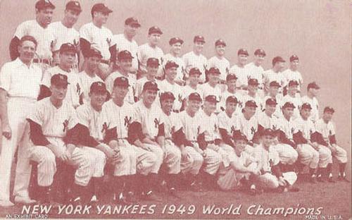 1947-66 Exhibits (W461) #NNO New York Yankees - 1949 World Champions Front