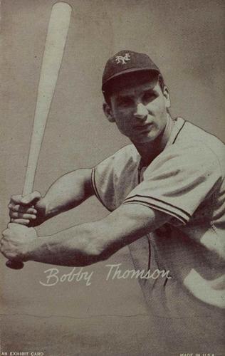 1947-66 Exhibits (W461) #NNO Bobby Thomson Front