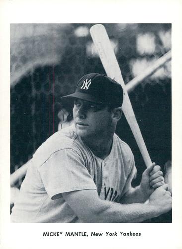 1962 Jay Publishing New York Yankees 5x7 Photos (Font Variation) #NNO Mickey Mantle Front