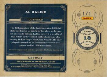 2011 Panini Prime Cuts - Barrel Up #18 Al Kaline Back