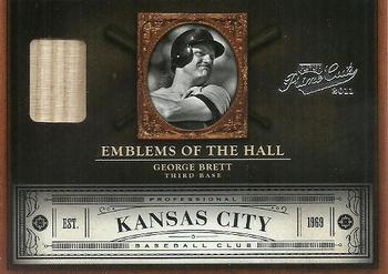 2011 Panini Prime Cuts - Emblems of the Hall Materials #23 George Brett Front