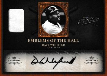 2011 Panini Prime Cuts - Emblems of the Hall Materials Signatures #19 Dave Winfield Front