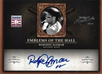2011 Panini Prime Cuts - Emblems of the Hall Signatures #3 Roberto Alomar Front