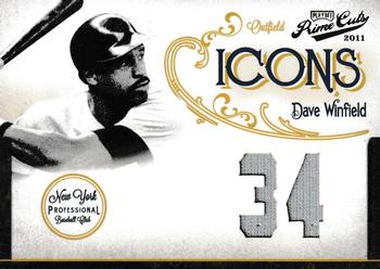 2011 Panini Prime Cuts - Icons Jersey Number #9 Dave Winfield Front