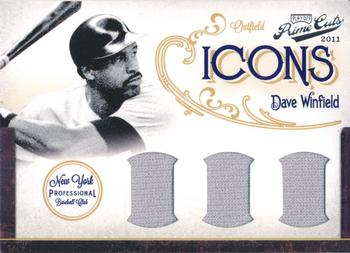 2011 Panini Prime Cuts - Icons Materials Trios #9 Dave Winfield Front
