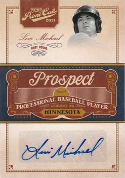2011 Panini Prime Cuts - Prospect Signatures Gold #LM Levi Michael Front