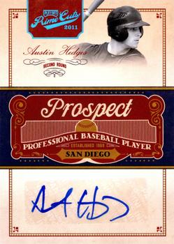 2011 Panini Prime Cuts - Prospect Signatures Platinum #AH Austin Hedges Front