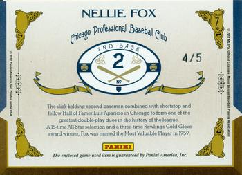 2011 Panini Prime Cuts - Timeline Quads Materials #7 Nellie Fox Back