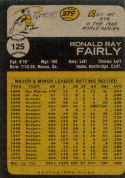 1973 Topps #125 Ron Fairly Back
