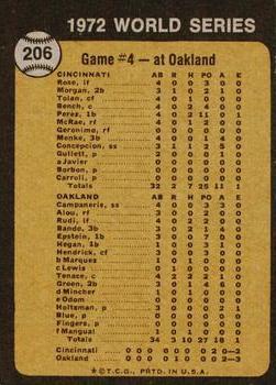 1973 Topps #206 World Series Game No. 4: Tenace Singles in Ninth Back