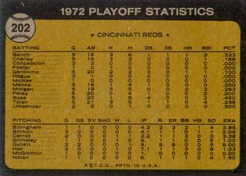 1973 Topps #202 N.L. Playoffs - Foster's Run Decides It Back