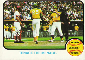 1973 Topps #203 World Series Game No. 1 - Tenace the Menace Front